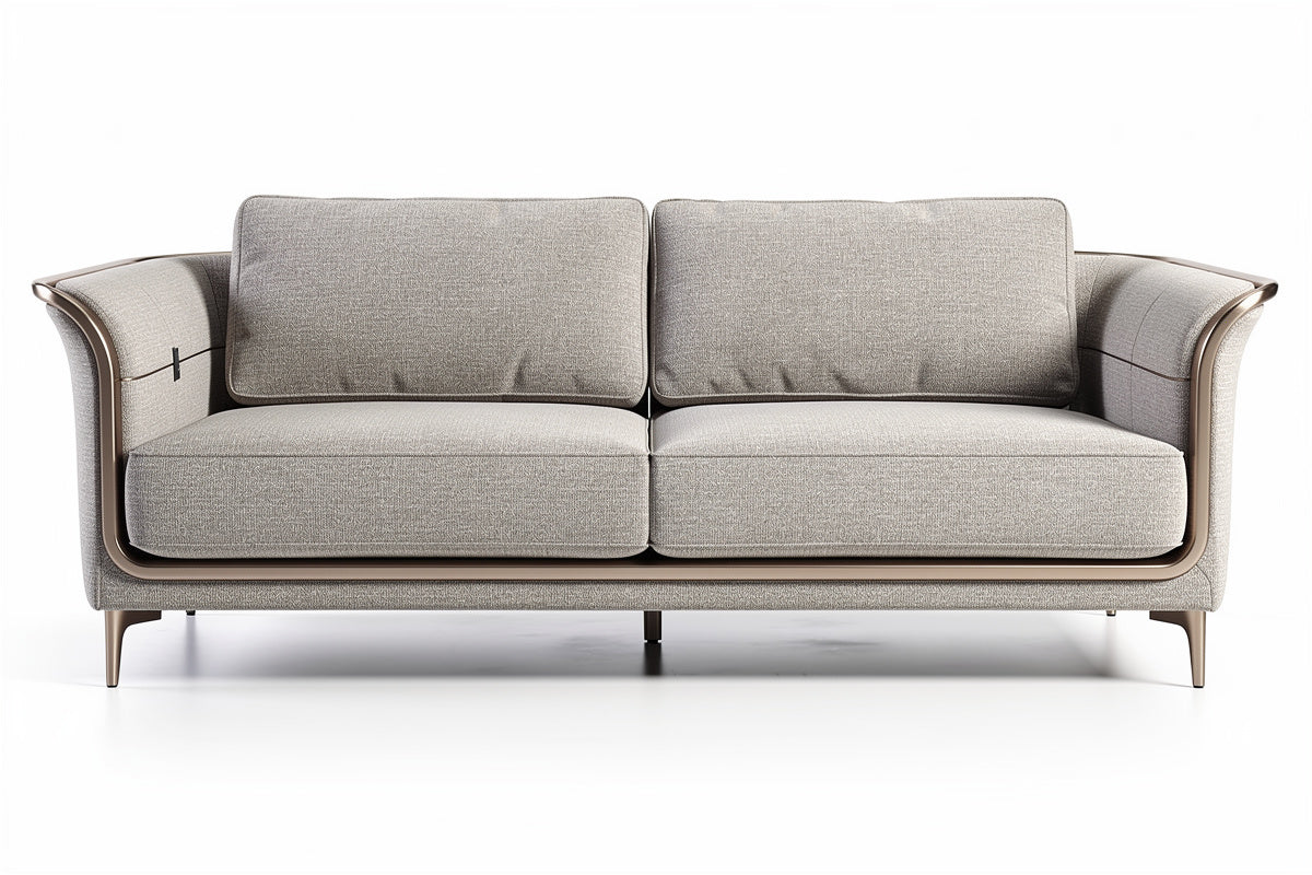 Sofa Nowoczesna Z Tkaniny z Drewnianą Ramą